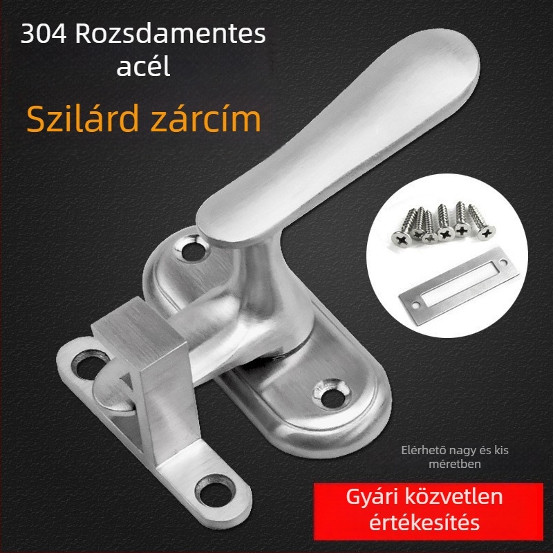 F-típusú ajtózár, 304 rozsdamentes acél, szálcsiszolt felület, modern dizájn