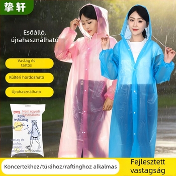 Teljes testű EVA esőponcsó, vastag kivitel, felnőtteknek, Shulong márka, testreszabás elérhető