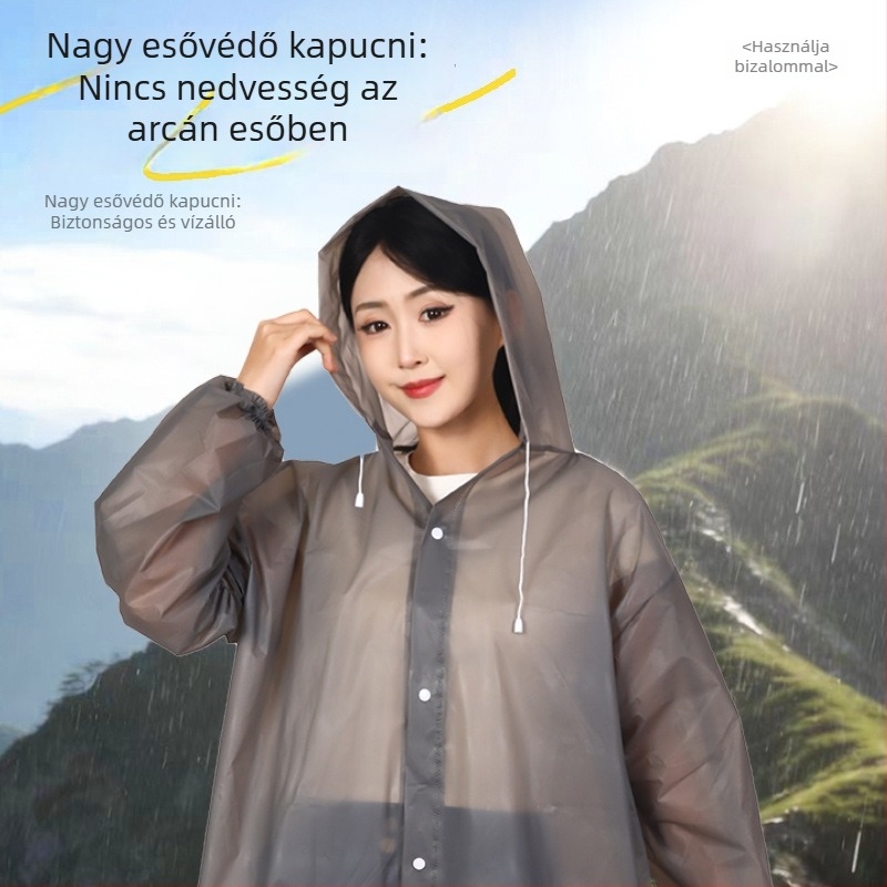Teljes testű EVA esőponcsó, vastag kivitel, felnőtteknek, Shulong márka, testreszabás elérhető