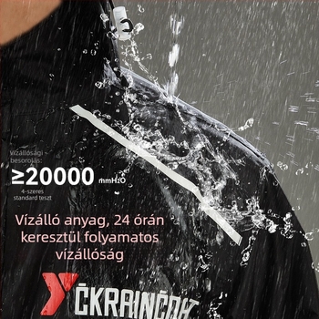 Motorkerékpárhoz készült vízálló kétrészes esőkabát és nadrág szett férfiaknak