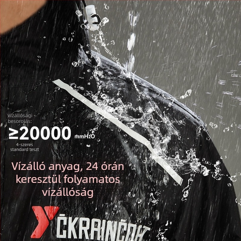 Motorkerékpárhoz készült vízálló kétrészes esőkabát és nadrág szett férfiaknak