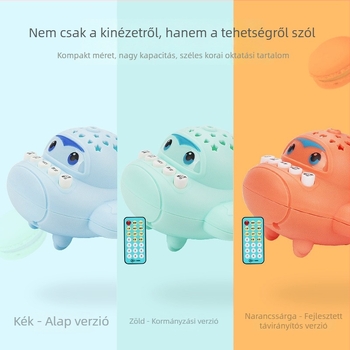 Baba korai oktatási vetítőjáték távirányítóval, zenei mesével és kis repülő témával – műanyag kivitel, elemről működik, 0–3 éveseknek
