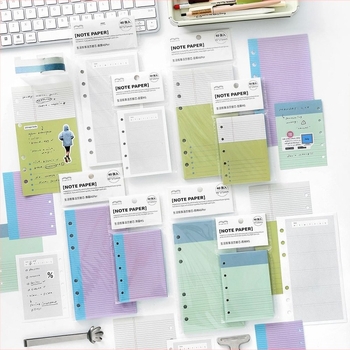 Mr.paper M5 belső oldalai noteszhez – faalapú cellulóz papír – 10 oldal – M5 lyukakkal kompatibilis