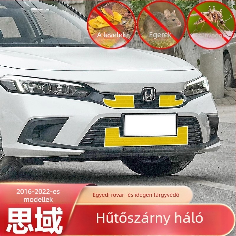 11. generációs Civic elülső radiátor-háló – védelme a kártevők ellen, Diamond Silk; lyukméret 0,2 mm; huzal átmérője 0,2 mm; élettartam 20; márka Yuhu
