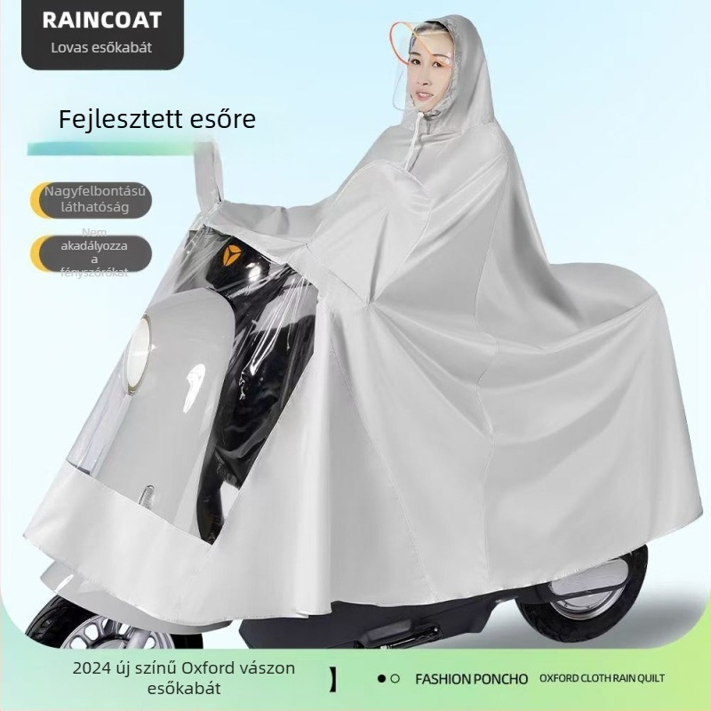 Rain Giant motorkerékpár esőponcsó, Oxford anyag, PVC vízálló réteg, 1 személy