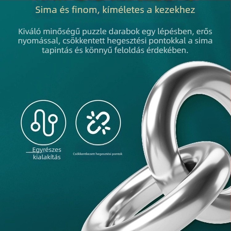 Luban kilenc gyűrűs puzzle – oktató lazító játék 7–14 éveseknek, Friendly márka