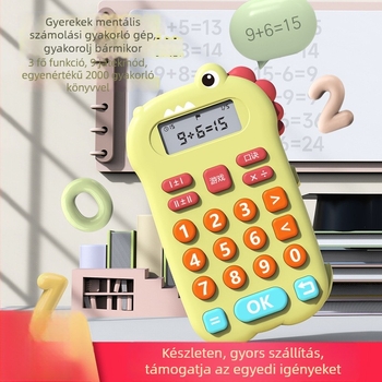 Gyerekeknek szóló oktatási szóbeli kalkulátor – ABS anyag, elemmel működik, kor 7–14 év, számítási műveletek: összeadás, kivonás, szorozás, osztás, interaktív szülő-gyermek tanulás