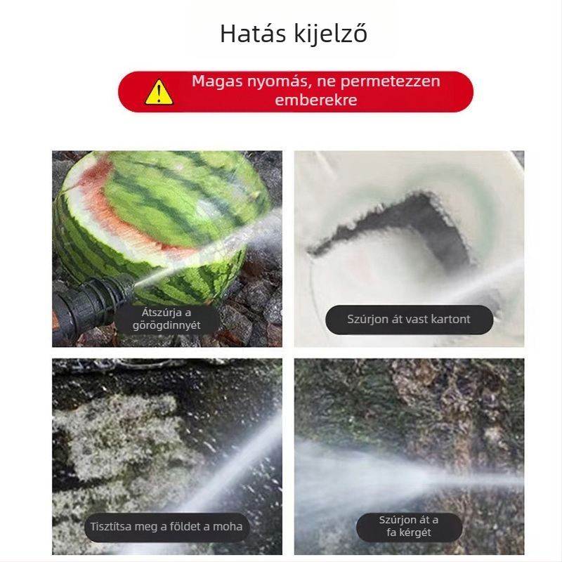 Nagynyomású mosópisztoly alumínium tippel, alumínium szeleppel, alumínium csatlakozóval, Duckbill Head