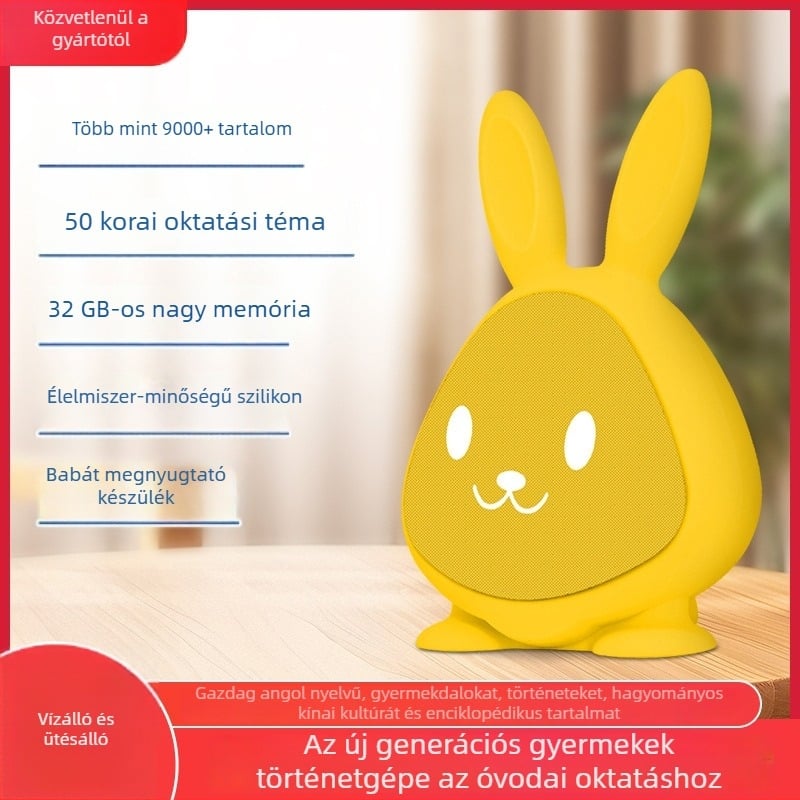 Mini gyerekeknek szánt oktató mesemotor Bluetooth-kal, újratölthető akkumulátorral, MP3 lejátszással, szilikonból (8GB memória)