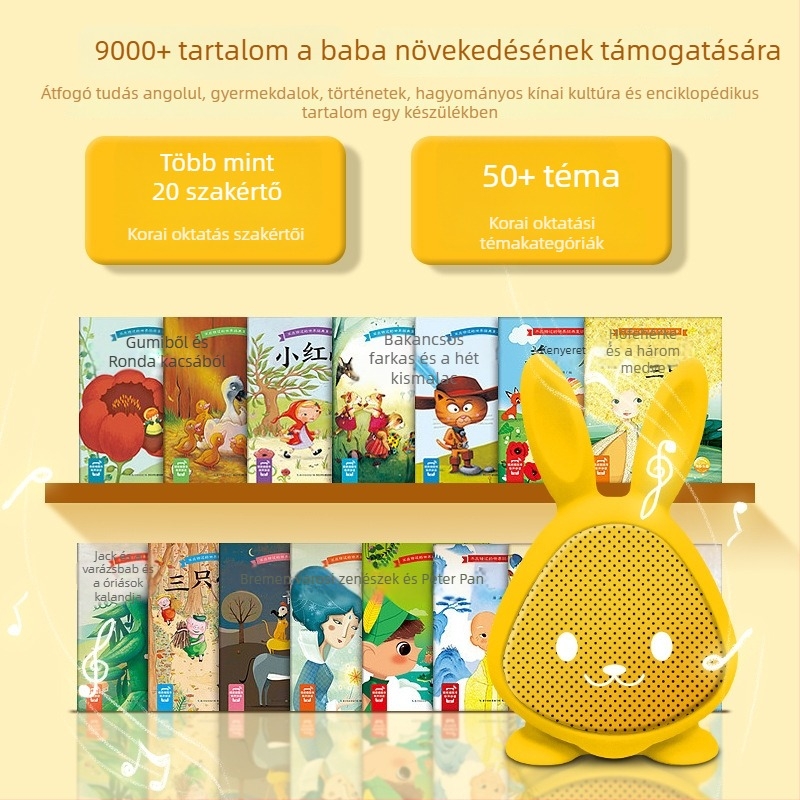 Mini gyerekeknek szánt oktató mesemotor Bluetooth-kal, újratölthető akkumulátorral, MP3 lejátszással, szilikonból (8GB memória)