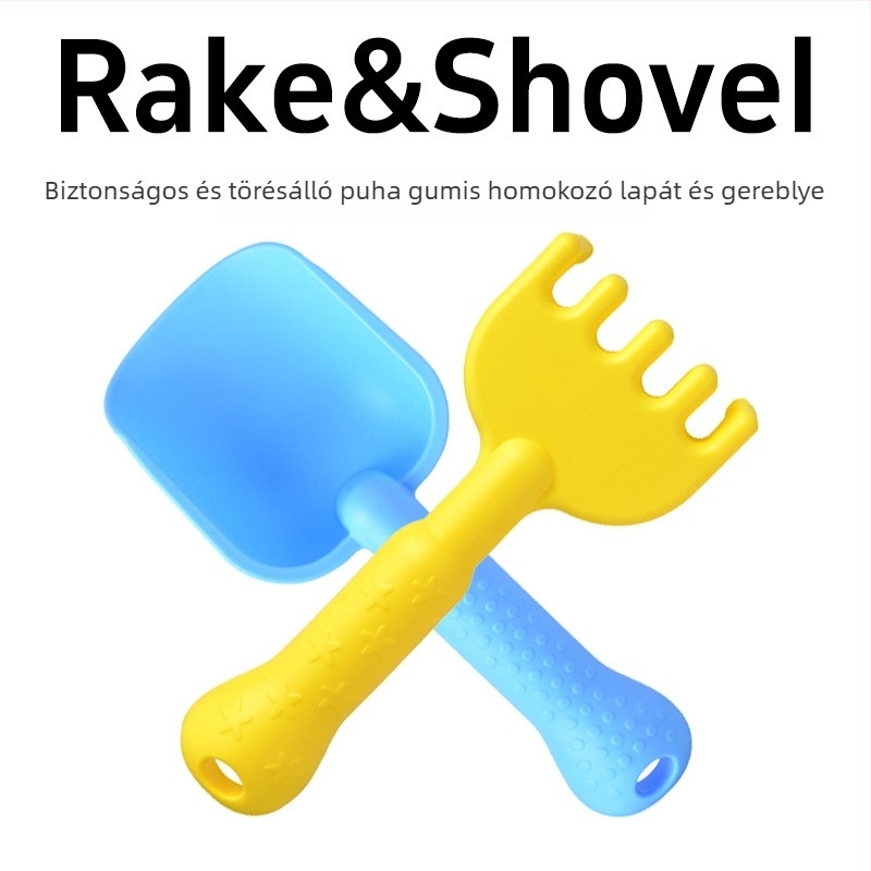 Műanyag strandjáték gyerekeknek: ásó és kaparó a homokozóban és a vízben játszáshoz, 0–3 éveseknek