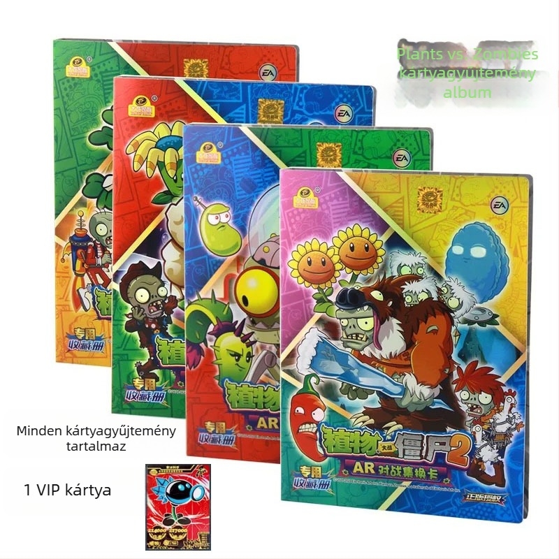 Dalog Family Plants vs Zombies kártyagyűjtemény könyv, 4 rekeszes elrendezés, 20 belső oldalak, anyag: műanyag/papír, 4–6 éveseknek