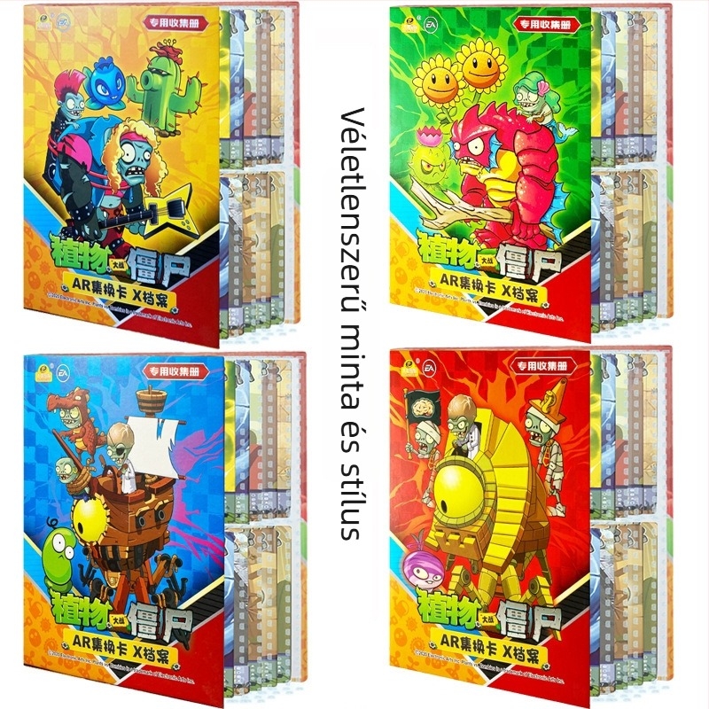 Dalog Family Plants vs Zombies kártyagyűjtemény könyv, 4 rekeszes elrendezés, 20 belső oldalak, anyag: műanyag/papír, 4–6 éveseknek