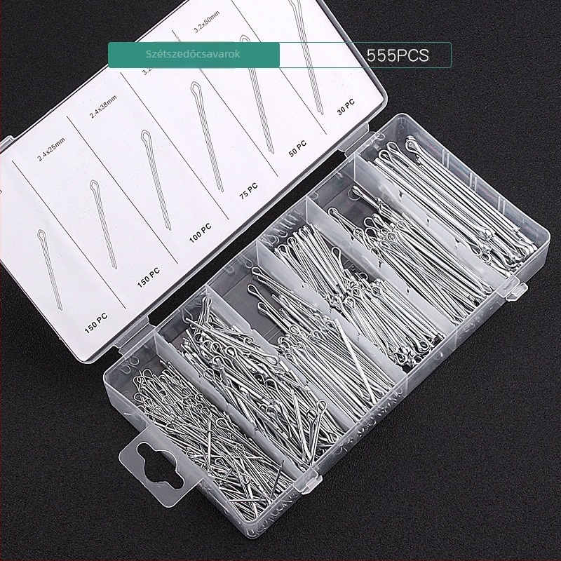 R-típusú csapszerek készlet: R-típusú csapok, bajonett csapok, 555-os osztott csapok, hajcsat csapok, U-alakú csapok