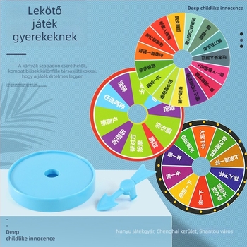 Szülő-gyermek interaktív pörgetőjáték büntetésekkel és igazság vagy merészség