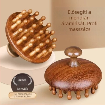 Meridián masszázs fésű • Körkörös fa fésű a fejbőr masszírozásához • Egész testre alkalmas • Eredet: Jiangxi tartomány • Testreszabható