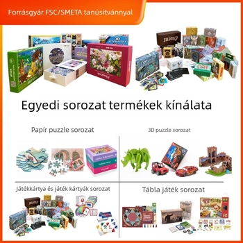Társasjáték készlet bankjegy tokenekkel és kártyákkal – papír alapú összetevők, Qinyi márka, 7–35 éveseknek.