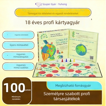 Társasjáték-kártyák – Interaktív, oktatási Flying Chess és készlet kártyákkal, Yahong, Papír