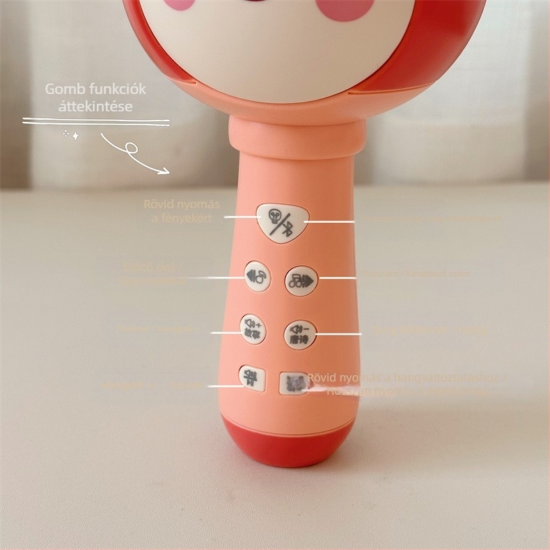 BLB Gyermek Echo Mikrofonnal Karaoke Játék, Bluetooth, USB töltés, Műanyag test, 4–6 éveseknek