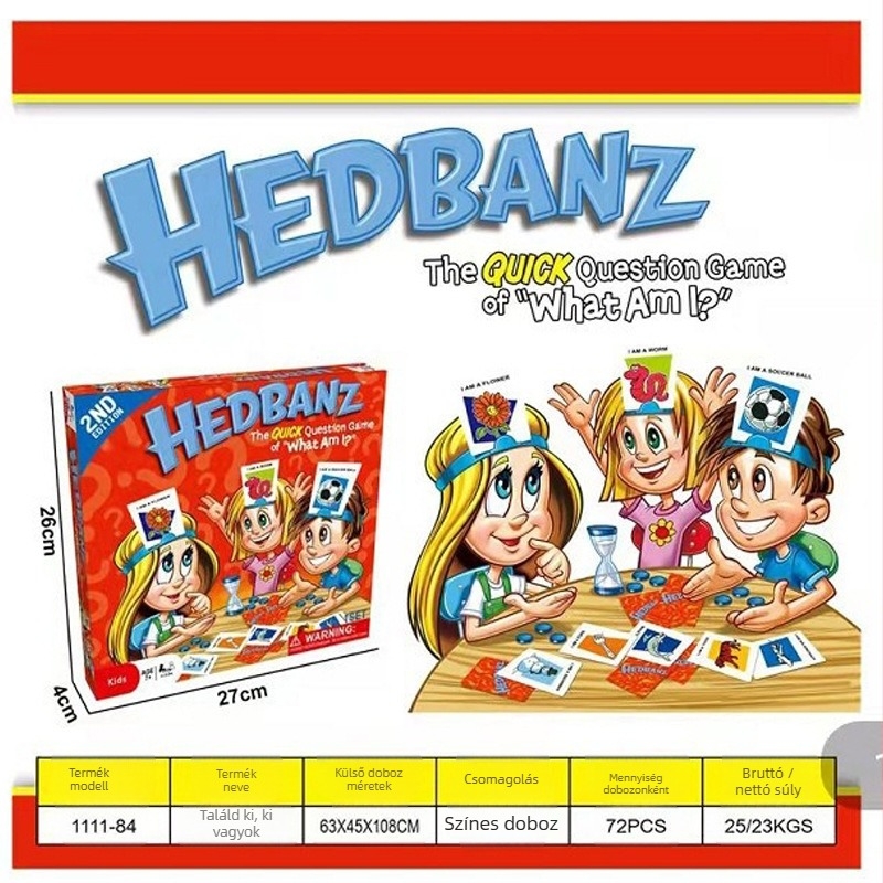 Kártyajáték Guess Who I Am – műanyagból, 4–6 éveseknek, játék két személyre, szellemi fejlesztés, kéz- és szemkoordináció
