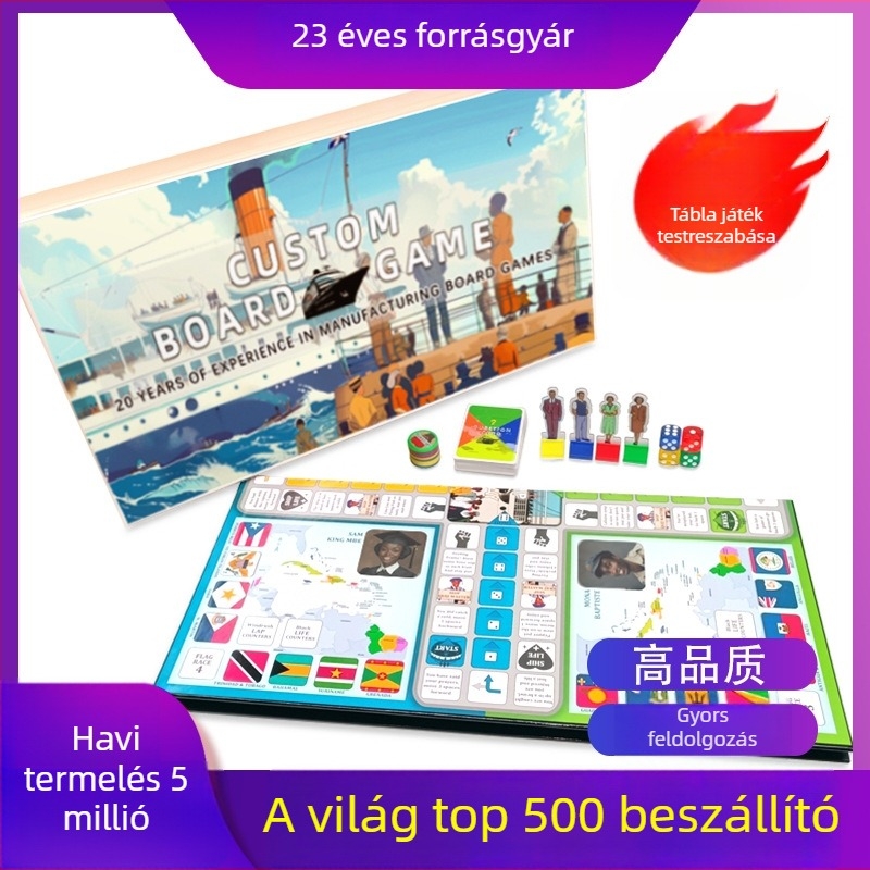 Testreszabható társasjáték-készlet – Moritomo bevont papír, asztali játék testreszabás, intelligencia-fejlesztés és interakció szülő-gyermek között, 7–14 éveseknek