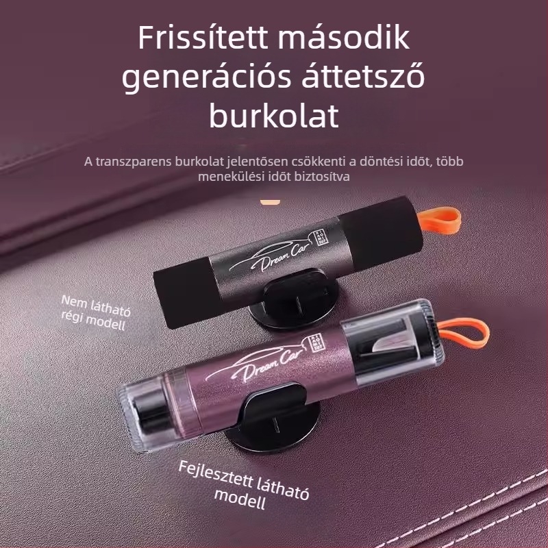 Autóablak biztonsági kalapács Xiaomi Su7/Yu7-hez – 2 az 1-ben mentési eszköz, belső kiegészítő