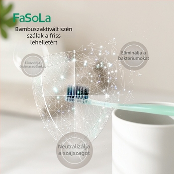 FaSoLa széles fejű, puha sörtéjű fogkefe felnőtteknek, PP/PBT, 144 darabos csomag, szájápolás