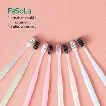 FaSoLa széles fejű, puha sörtéjű fogkefe felnőtteknek, PP/PBT, 144 darabos csomag, szájápolás