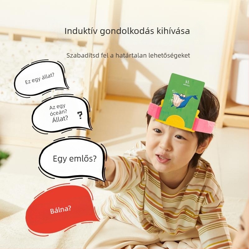 Kártyákból álló puzzle társasjáték – verbális kifejezés, szülő-gyermek interakció, interaktív játék, papíralapú anyag