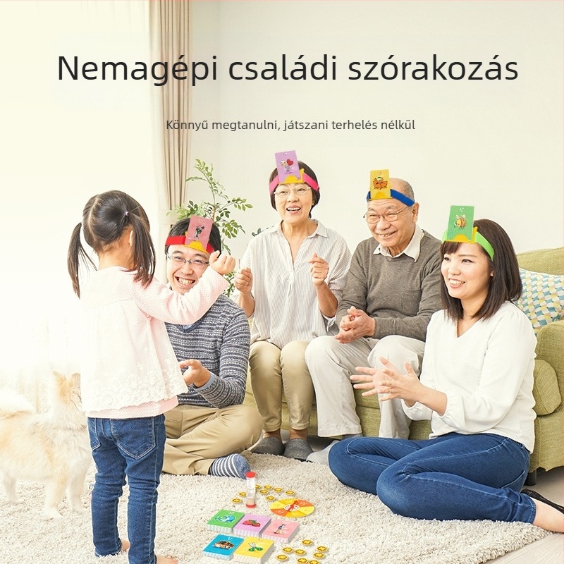 Kártyákból álló puzzle társasjáték – verbális kifejezés, szülő-gyermek interakció, interaktív játék, papíralapú anyag
