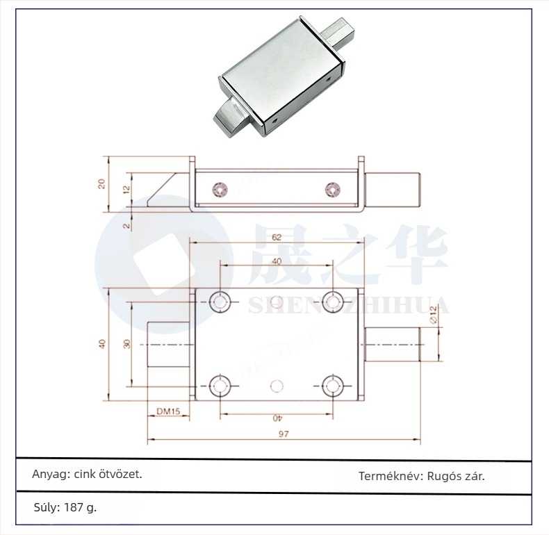 Nehéz ajtócsap-zár ütéses mechanizmus, automatikus záródás és önzáró mechanizmus