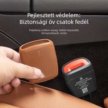 Horse friend Szilikon biztonsági öv csatjának védőfedő, karcolásálló, kompatibilis Mercedes-Benz E-Class E300L és GLC/C-Class, belső autó kiegészítő