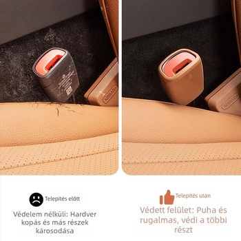 Horse friend Szilikon biztonsági öv csatjának védőfedő, karcolásálló, kompatibilis Mercedes-Benz E-Class E300L és GLC/C-Class, belső autó kiegészítő