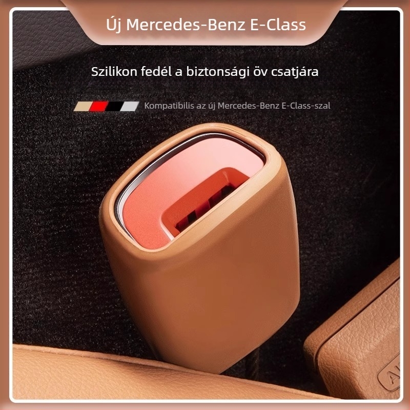 Horse friend Szilikon biztonsági öv csatjának védőfedő, karcolásálló, kompatibilis Mercedes-Benz E-Class E300L és GLC/C-Class, belső autó kiegészítő