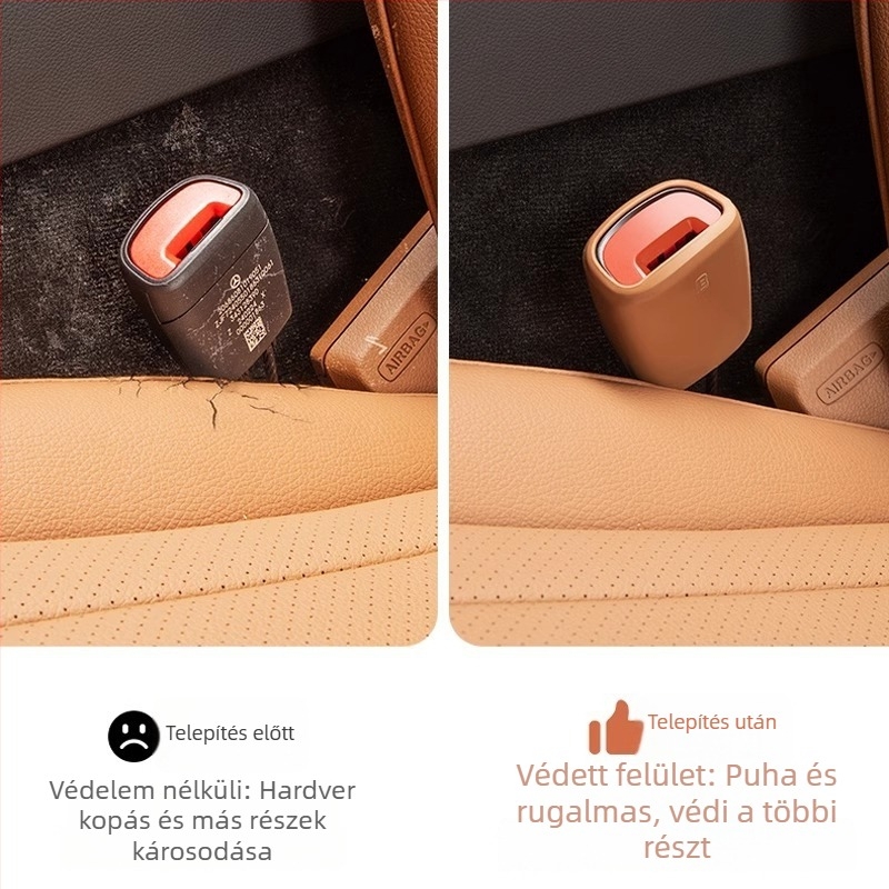Horse friend Szilikon biztonsági öv csatjának védőfedő, karcolásálló, kompatibilis Mercedes-Benz E-Class E300L és GLC/C-Class, belső autó kiegészítő
