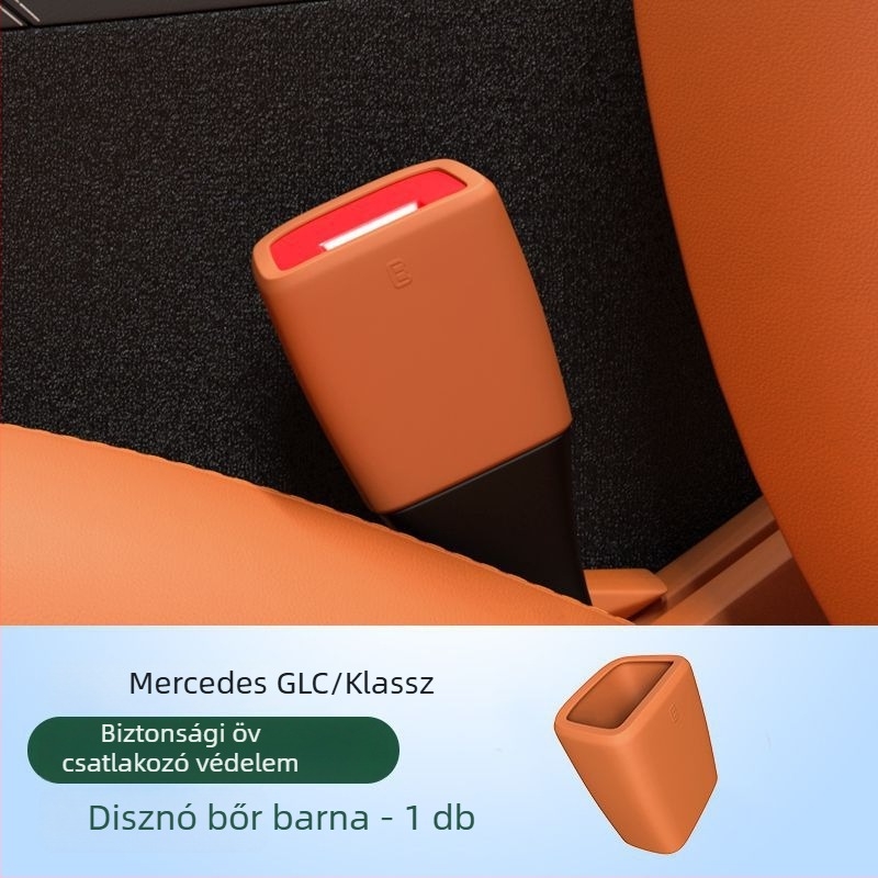 Horse friend Szilikon biztonsági öv csatjának védőfedő, karcolásálló, kompatibilis Mercedes-Benz E-Class E300L és GLC/C-Class, belső autó kiegészítő