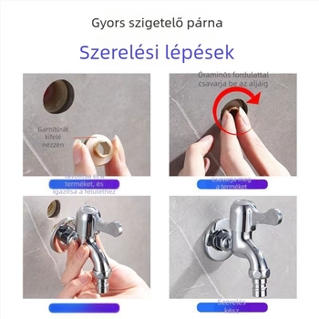 Sárgaréz tömítőgyűrű háromszögcsaphoz — gyors 4-pontos beépítés, tömítőszalag nélkül, szivárgásmentes