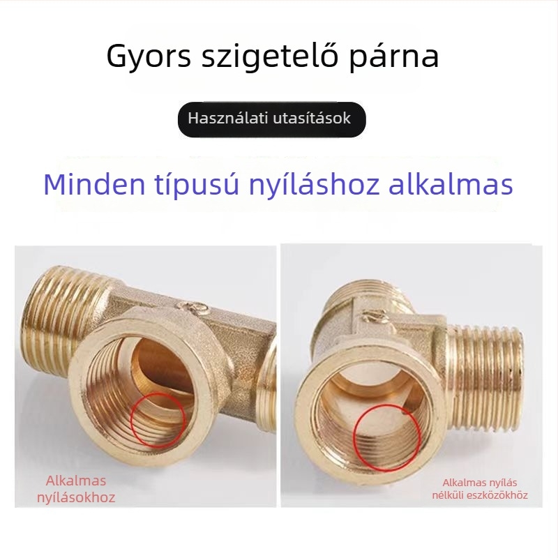 Sárgaréz tömítőgyűrű háromszögcsaphoz — gyors 4-pontos beépítés, tömítőszalag nélkül, szivárgásmentes
