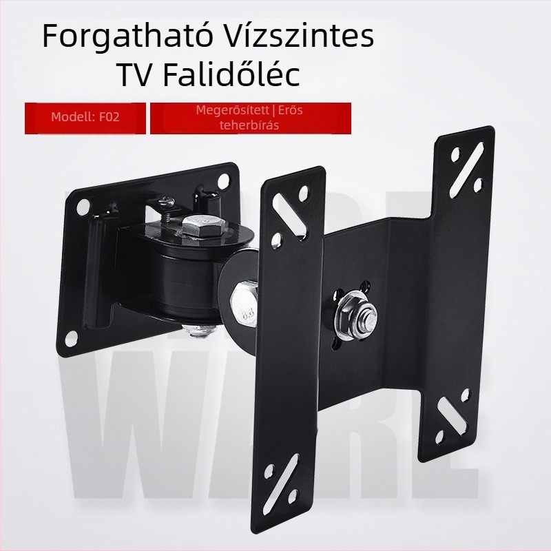 Fali monitorállvány, állítható és forgatható, vastagított hideg-hengerelt acélból, modell F02, számítógép-monitorokhoz