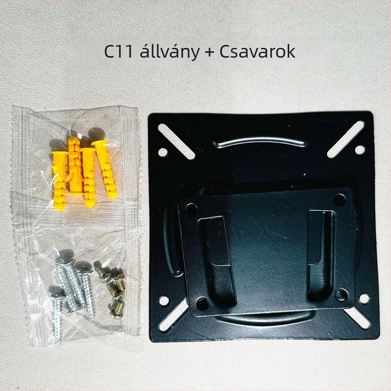 C11 LCD-monitor fali tartó zárnyílással, vas szerkezet, 11–15 kg teherbírás