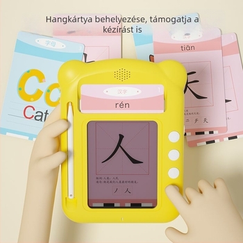 Gyerekeknek szóló tanuló gép — műanyagból, akkumulátoros működés, zenei/hang funkció, 4–6 évesek számára