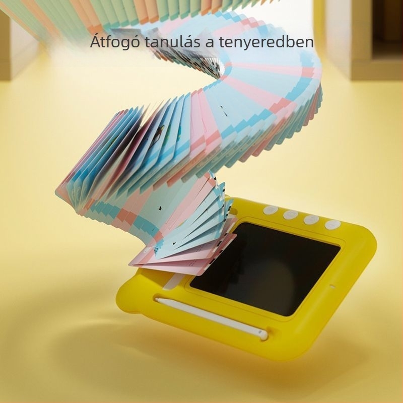 Gyerekeknek szóló tanuló gép — műanyagból, akkumulátoros működés, zenei/hang funkció, 4–6 évesek számára