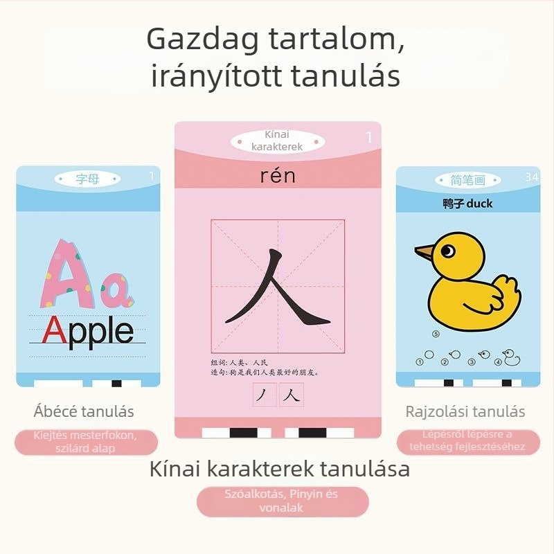 Gyerekeknek szóló tanuló gép — műanyagból, akkumulátoros működés, zenei/hang funkció, 4–6 évesek számára