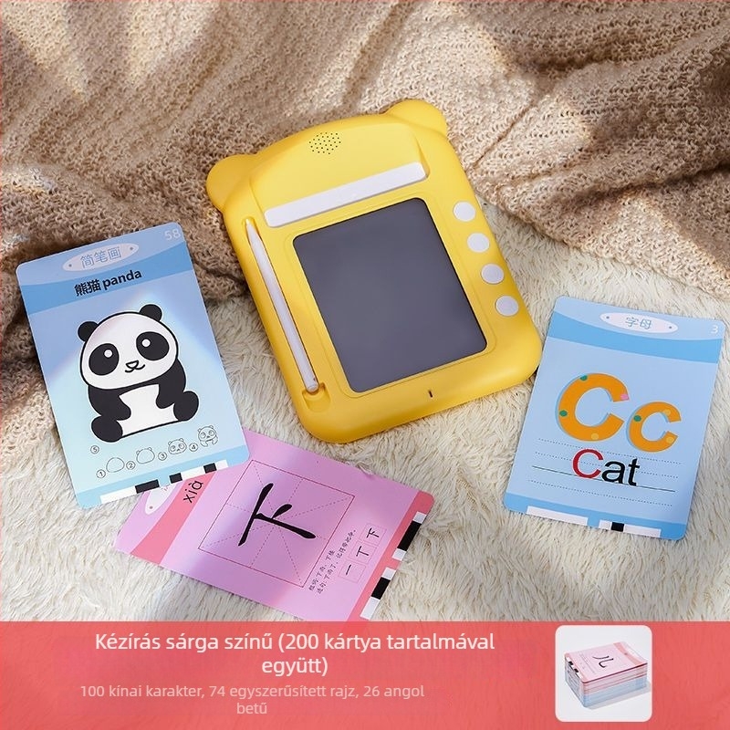 Gyerekeknek szóló tanuló gép — műanyagból, akkumulátoros működés, zenei/hang funkció, 4–6 évesek számára