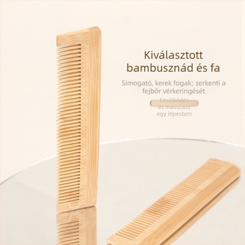 Tömörfa hajvágó fésű, vastagított testtel és kerekített fogakkal, kíméli a fejbőrt. Márka: HUAXIN; Anyag: tömörfa; Import: Nem; Feldolgozás/Testreszabás: Nincs; Engedélyezett magánmárka: Igen