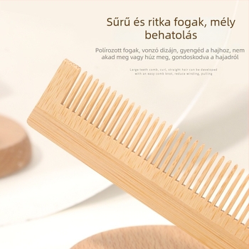 Tömörfa hajvágó fésű, vastagított testtel és kerekített fogakkal, kíméli a fejbőrt. Márka: HUAXIN; Anyag: tömörfa; Import: Nem; Feldolgozás/Testreszabás: Nincs; Engedélyezett magánmárka: Igen