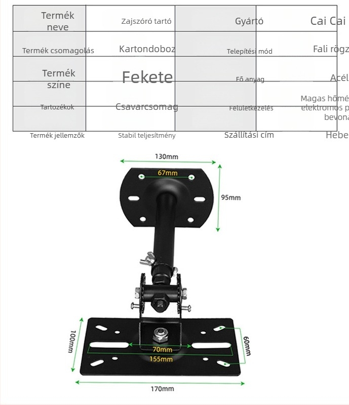 TV fali tartó 606 – nehéz terhelésű, univerzális, 15 kg teherbírás