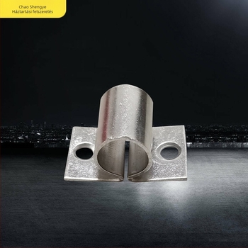 O-típusú ajtózár csattal, rozsdamentes acélból, modell 74, polírozott felület, modern minimalista stílus