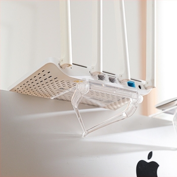 Átlátszó felső kijelzőpolc fúrás nélkül, állítható routertartó a televízió tetejére