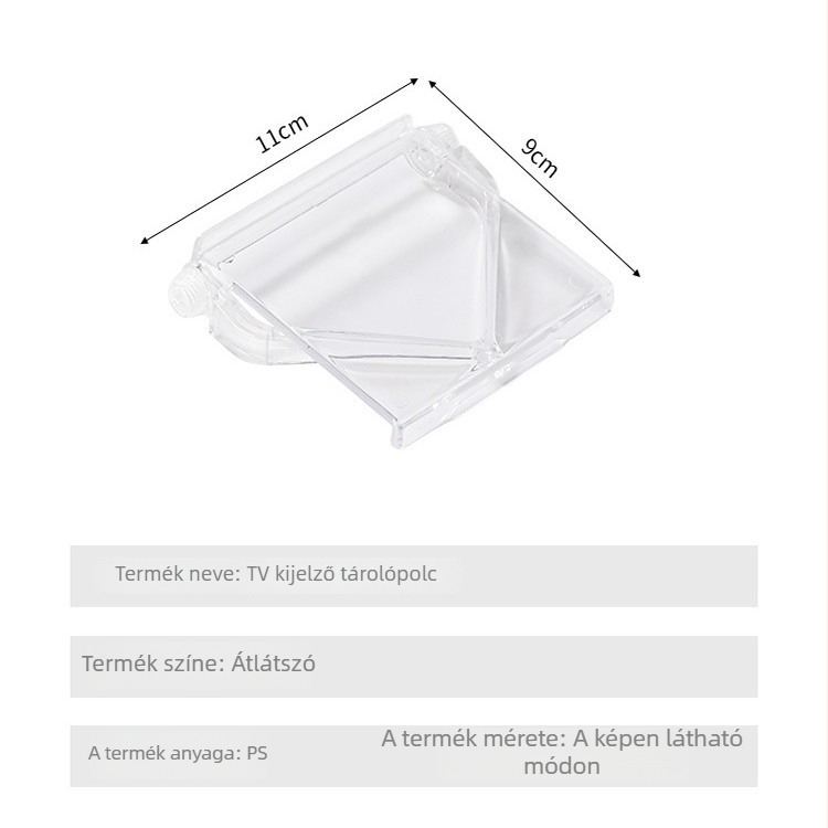 Átlátszó felső kijelzőpolc fúrás nélkül, állítható routertartó a televízió tetejére